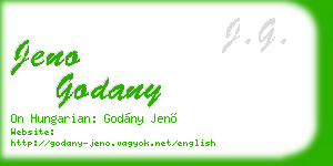 jeno godany business card